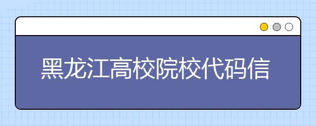 黑龍江高校院校代碼信息匯總整理，為您高考志愿保駕護(hù)航