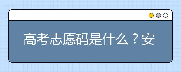 高考志愿碼是什么？安徽省大學(xué)代碼為您整理如下！