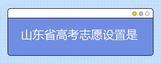 山東省高考志愿設(shè)置是什么？山東高考志愿怎么填？
